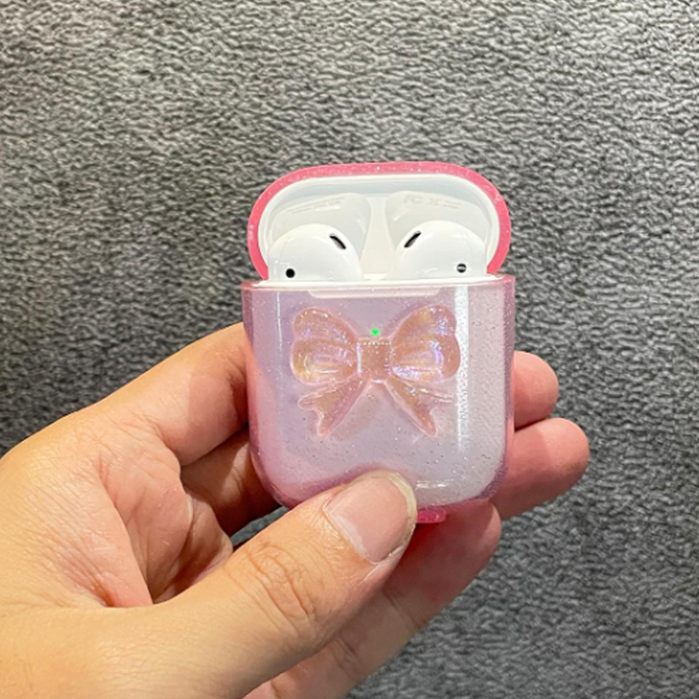 Picture of Glitter Three-Dimensional Bow airpods Protective Case for Apple Bluetooth Earphones 2/3 Generation Pro Soft Case