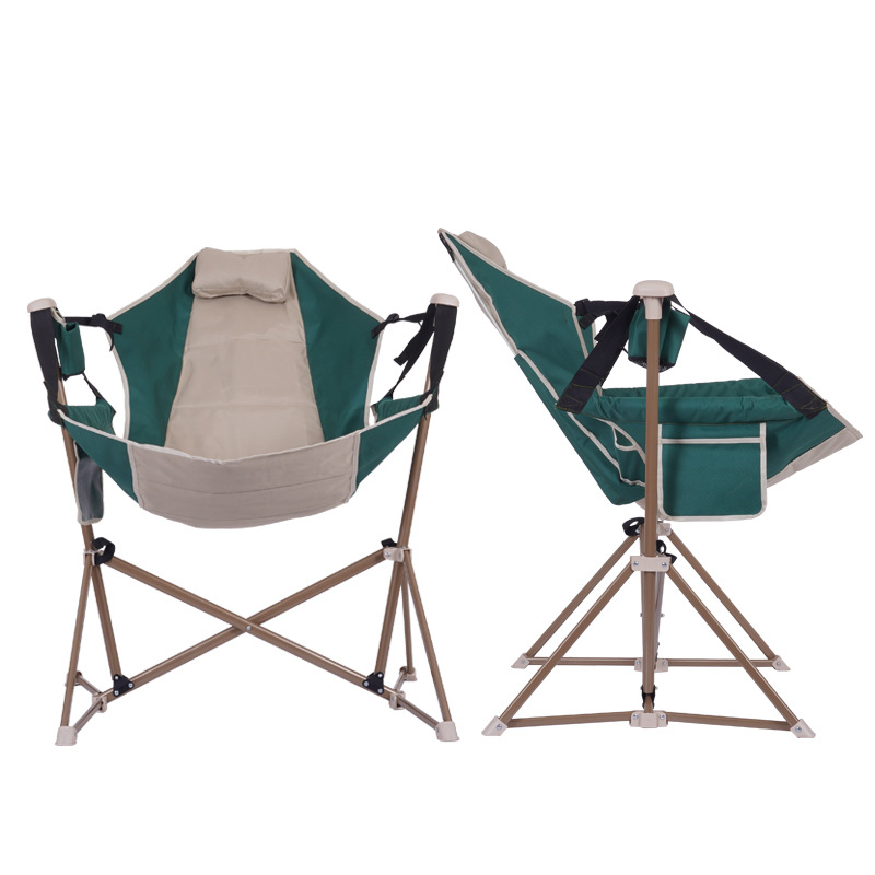 Picture of Outdoor Swing Rocking Chair Folding Rocking Chair Portable Camping Indoor Chair Fishing Folding Chair for Adults and Children Reclining