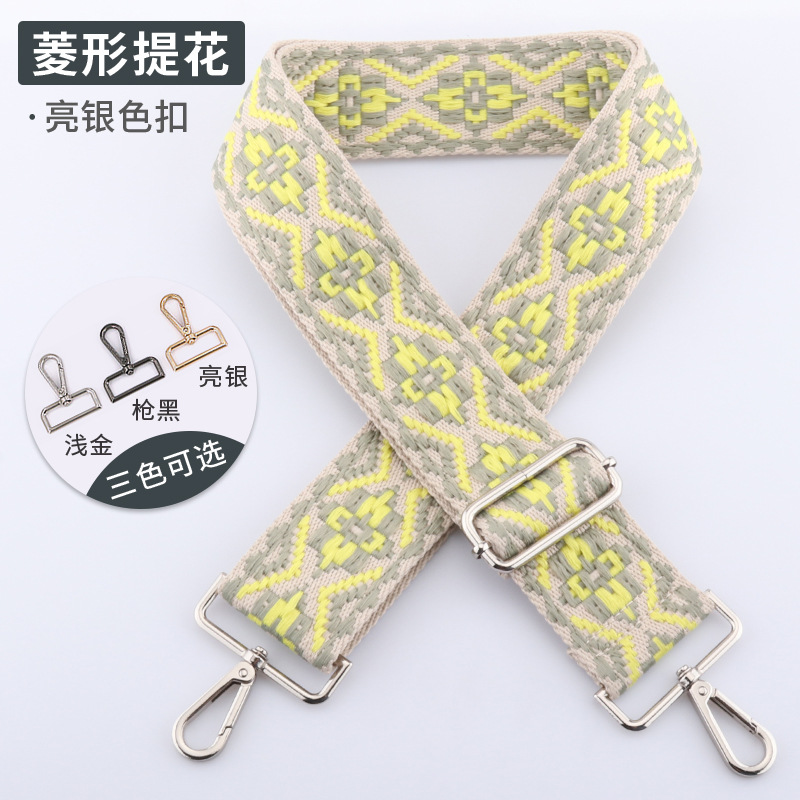 Picture of Cross-Border 5cm Wide Shoulder Strap Bag Strap Crossbody Adjustable Shoulder Strap New Diamond Jacquard Embroider Bag Shoulder Strap in Stock