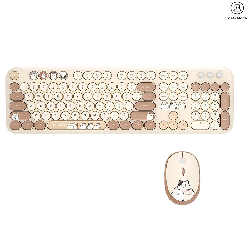Picture of MOFII Skyscraper 2.4G Wireless Keyboard and Mouse Combination Girls Office High Color Value Mute Keyboard and Mouse suit