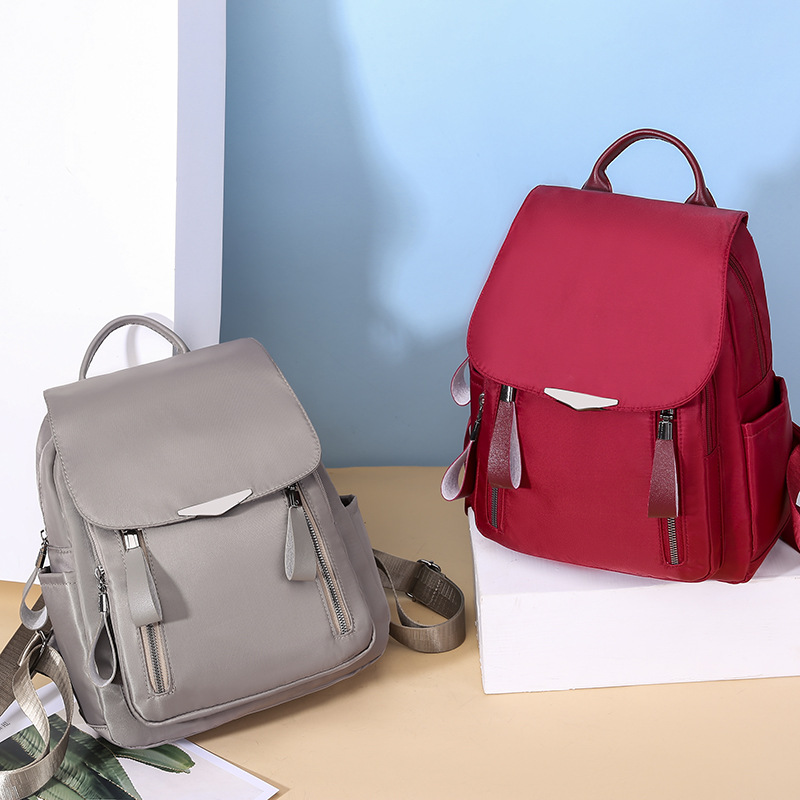 Picture of 2019 Autumn and Winter New Korean Fashion Oxford Cloth Bag Women's Casual Large Capacity Travel Backpack Campus Style Schoolbag