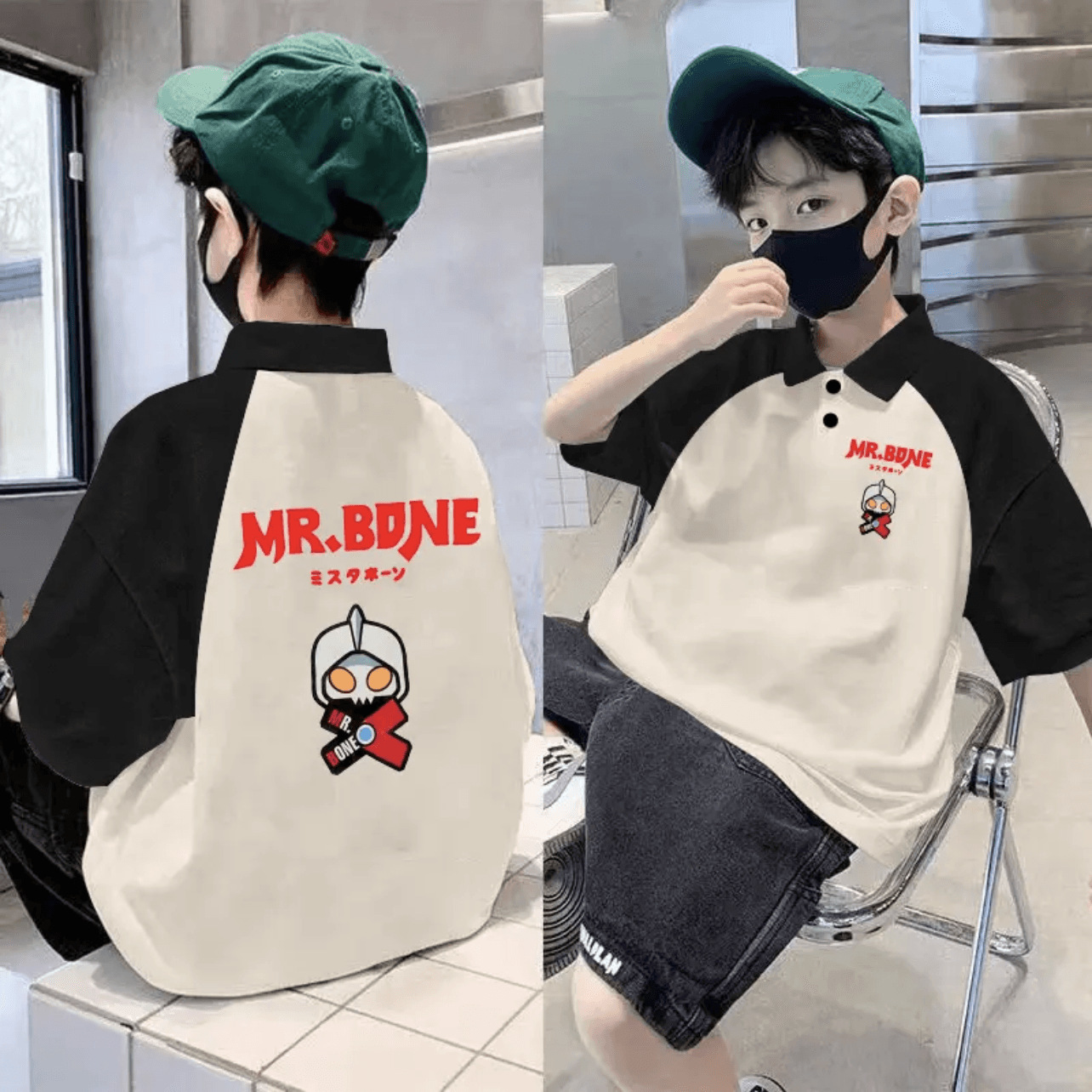 Picture of 2025 Children's Cotton Children's Wear Summer New Polo Shirt Trendy Boys' Western Style Short-sleeved T-shirt Large Children's Lapel