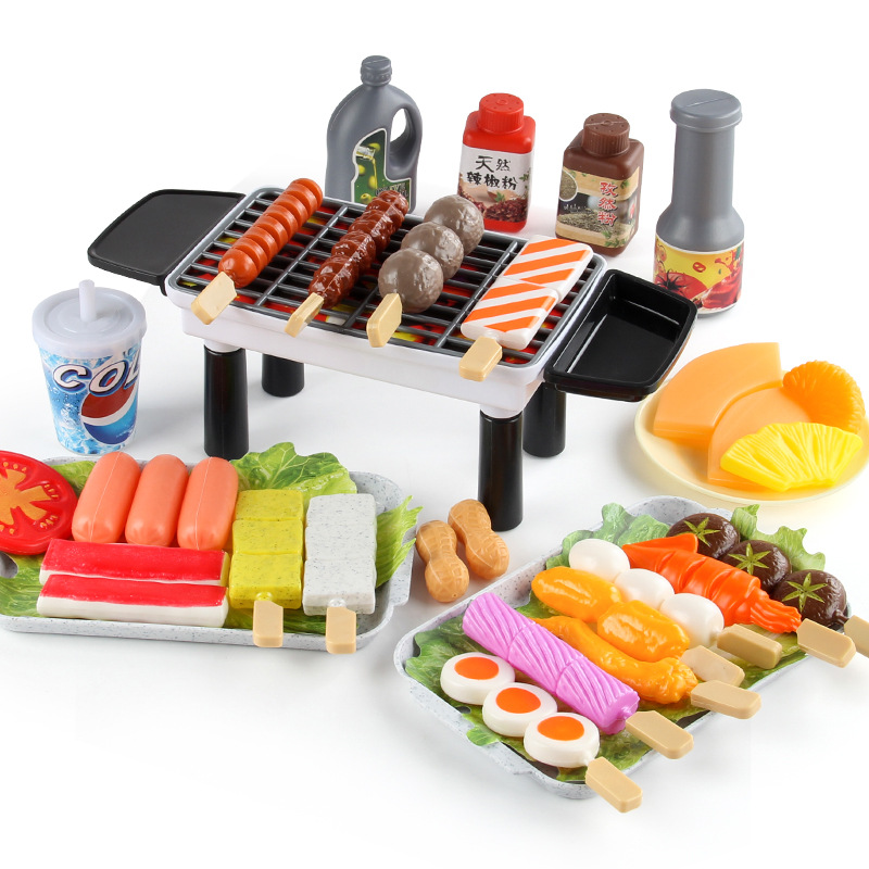 Picture of Children's Play House kitchen toys hot pot skewers barbecue suit small hot pot skewers ingredients kitchenware color box