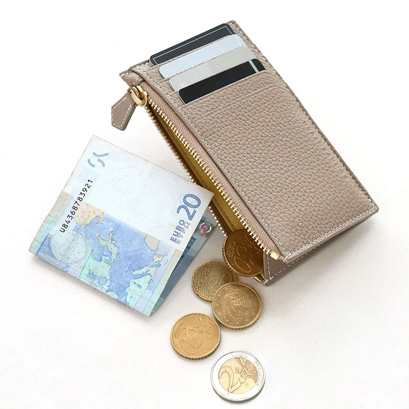 Picture of Japan Amazon Lotte New Women's Genuine Leather Ultra-thin Simple Card Bag Short Cowhide Coin Purse Small Card Set