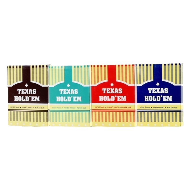 Picture of Texas Hold'Em Big Character Poker [32 Silk] Frosted Back Plastic Poker with Rule Cards 56 Wear-Resistant and Waterproof