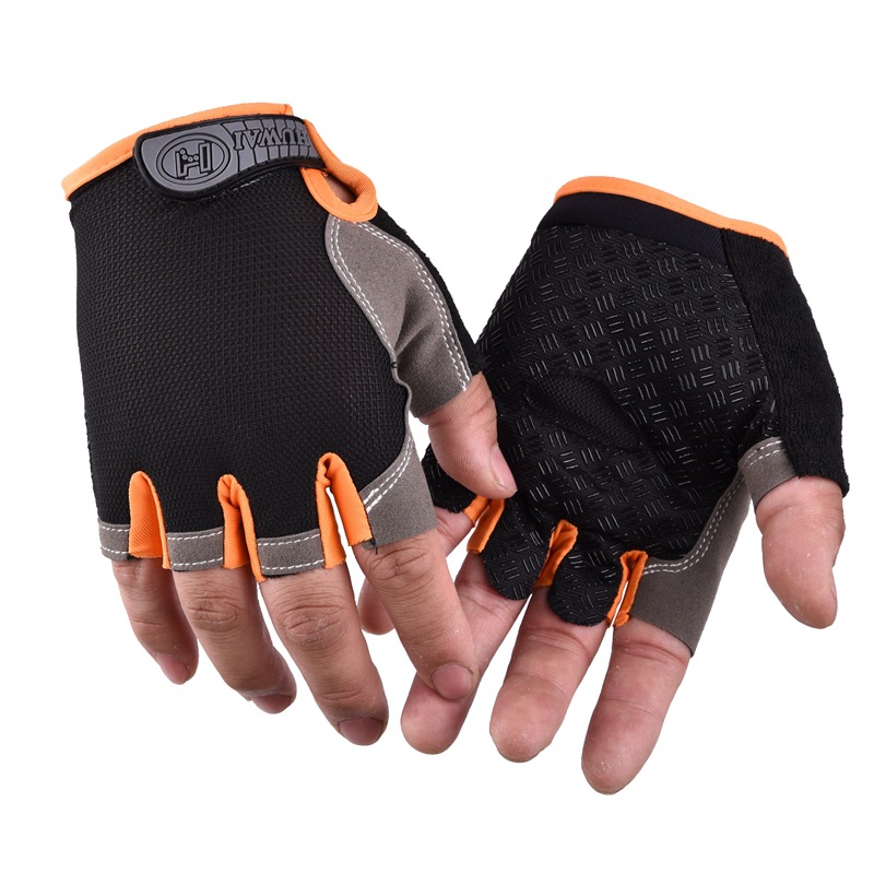 Picture of Half-finger outdoor sports cycling gloves for men and women mountaineering fitness yoga driving shock-absorbing non-slip open-finger breathable gloves