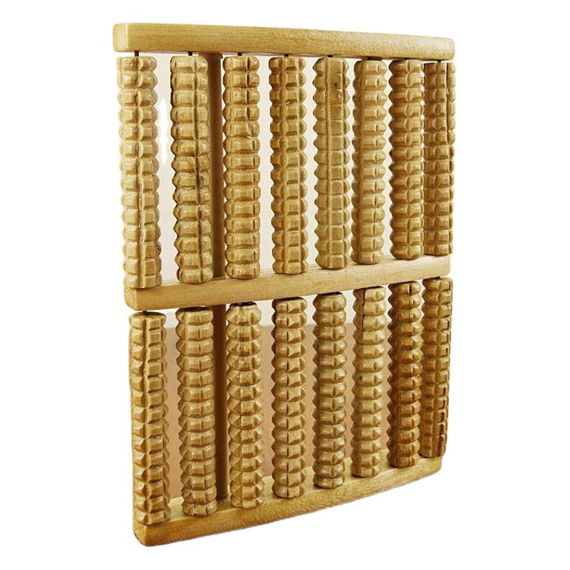 8-row solid wood roller massager wooden foot rubbing row roller foot massager to relax the muscles and activate the wholesale generation of hair