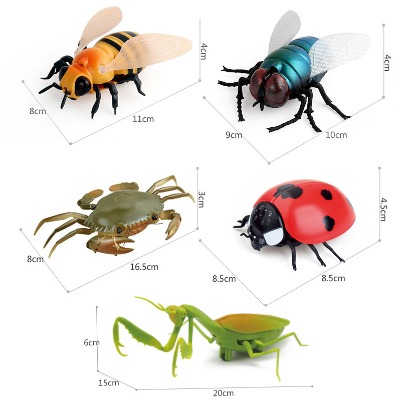 Picture of New exotic simulation infrared remote control insect fly bee ladybug crab mantis mouse trick toy wholesale