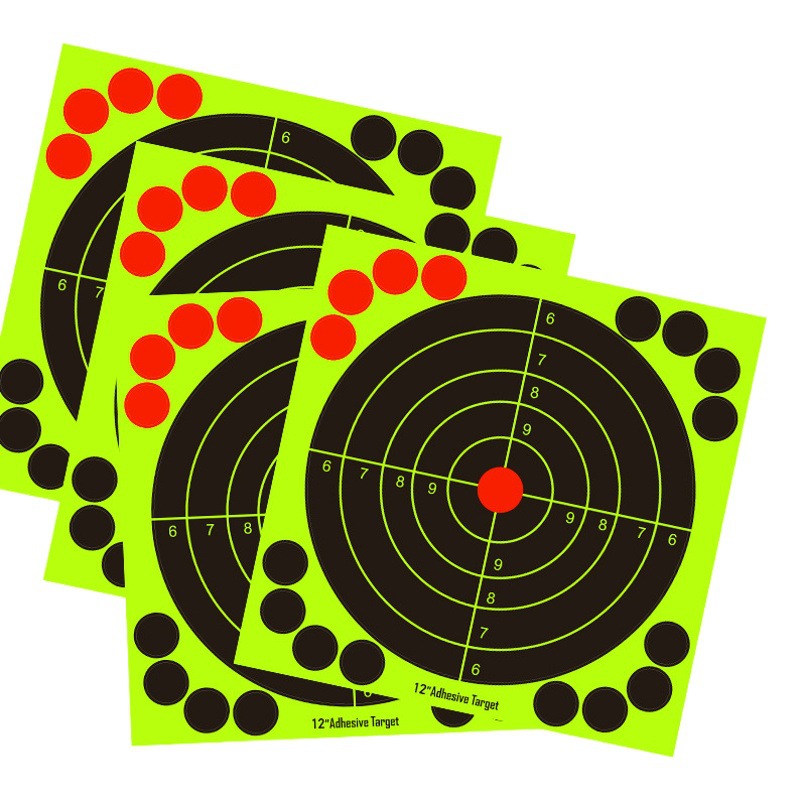 12-inch round splash target paper fluorescent adhesive shooting target paper shooting practice color changing target paper in stock