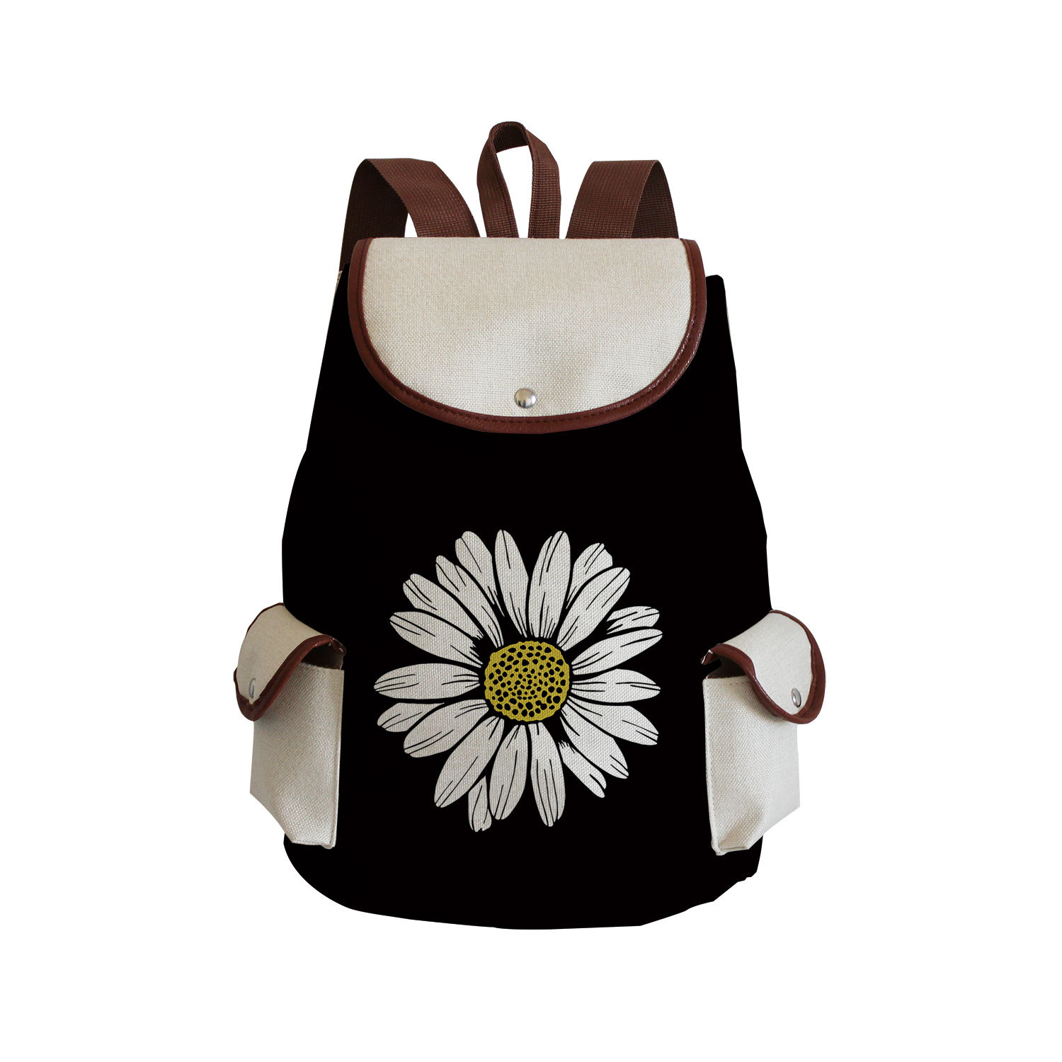 Picture of Factory direct plant flower printing bag large capacity campus students can print logo all-match classic backpack