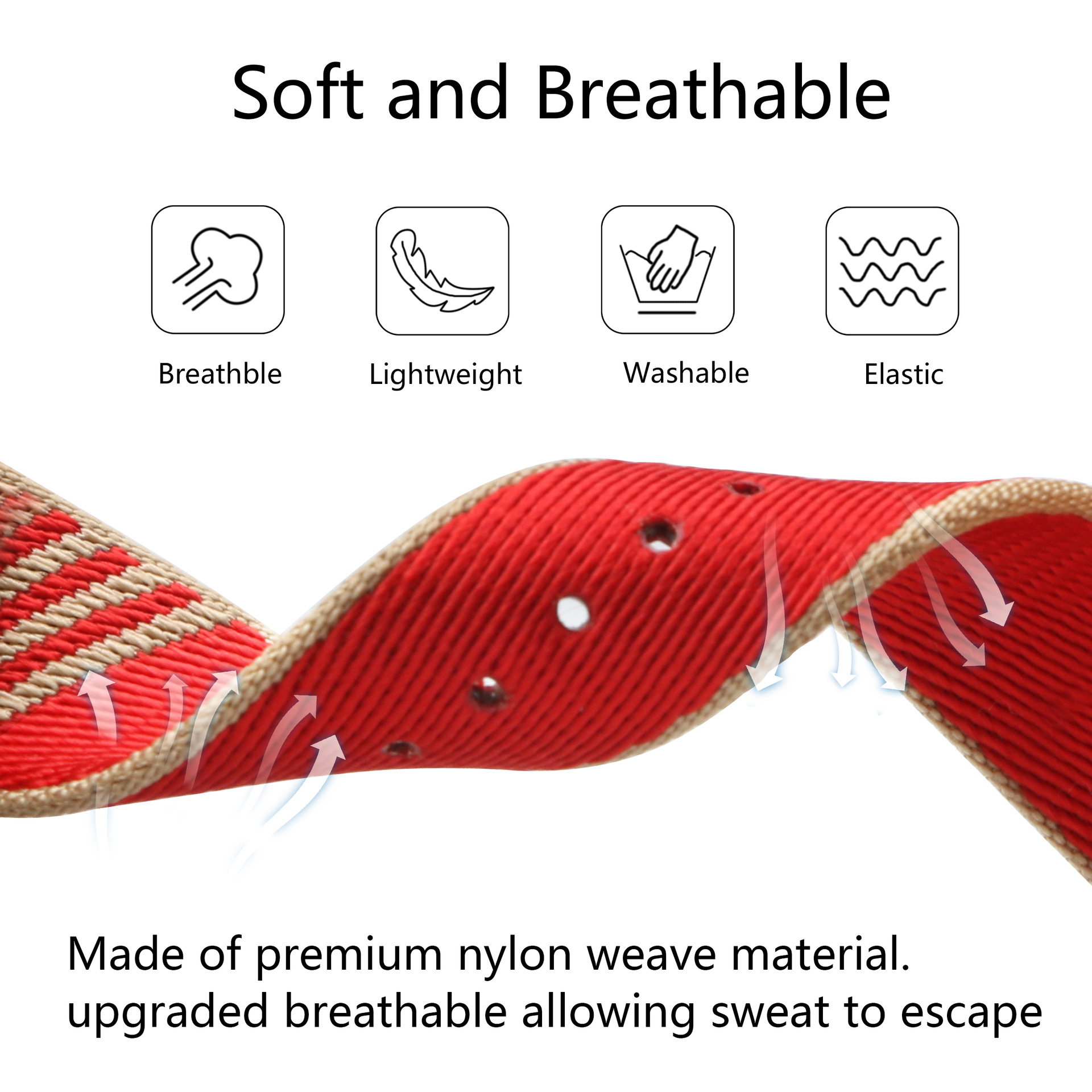 Picture of For Apple Watch Strap iwatch10 Nylon Woven Strap Breathable Sports applewatch987654