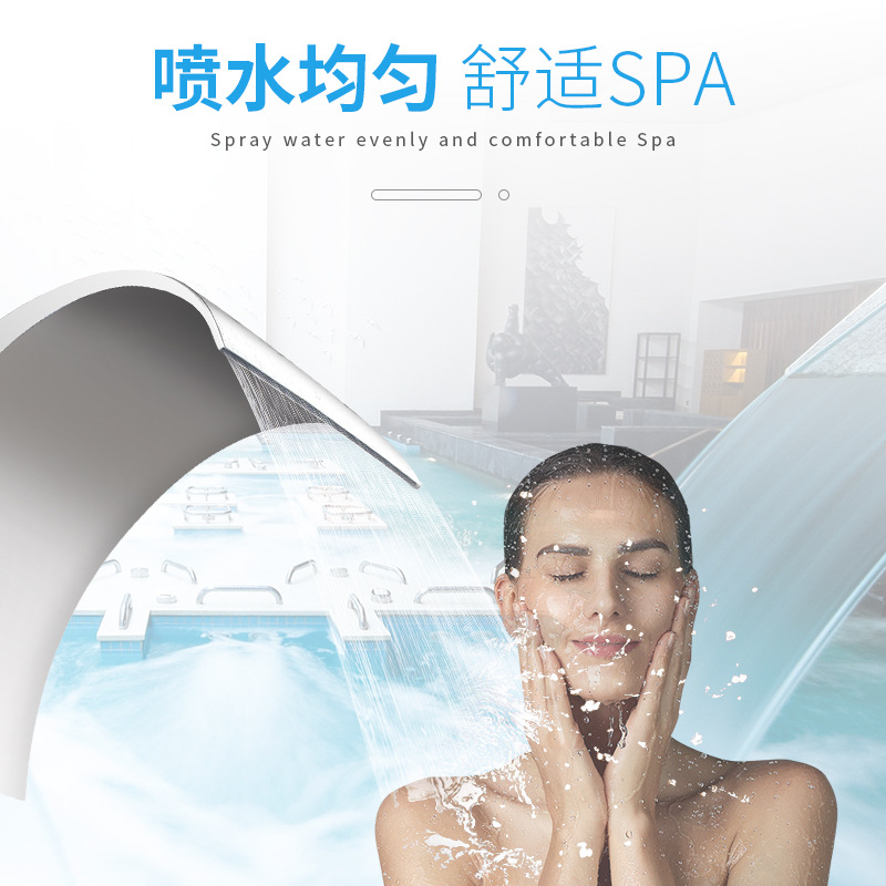 Picture of Stainless steel waterfall waterscape bath hydrotherapy pool sprinkler waterscape pool waterfall water curtain swimming pool arc hook sprinkler spray curtain