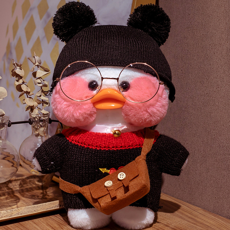Picture of White ins Cyber Celebrity Hyaluronic Acid Duck Little Yellow Duck Plush Toy Hand Warming Pillow Doll Birthday Gift