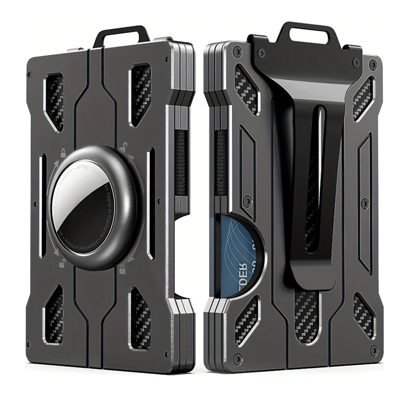 Factory Direct New Tracker Card Bag Airtag Metal Wallet RFID Aluminum Alloy Card Holder Credit Card Case