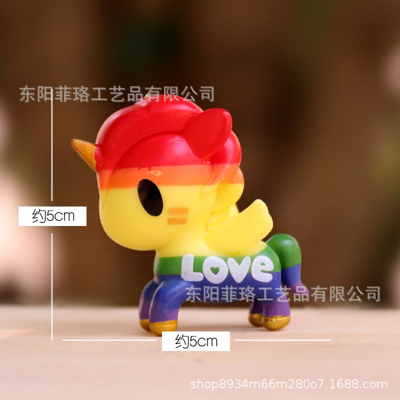 Picture of Magic Unicorn blind box accessories rainbow pony mermaid two-dimensional hand-made doll decoration girl heart doll