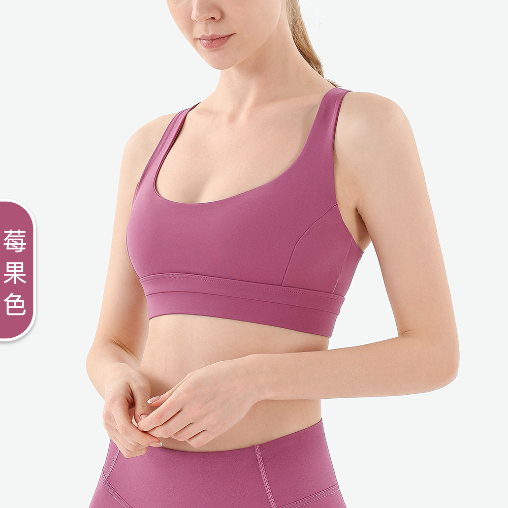 Picture of European and American Shockproof Outer Wear Beauty Back Yoga Sports Underwear High Strength Gather Quick-drying Fitness Bra Sports Vest for Women