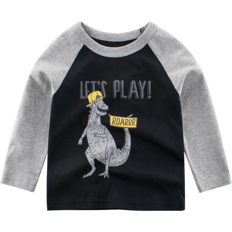 Korean Style Children's Clothing Wholesale 2024 Autum New Children's Clothing Boys Long-Sleeved T-Shirts Baby Clothes One Piece Consignment