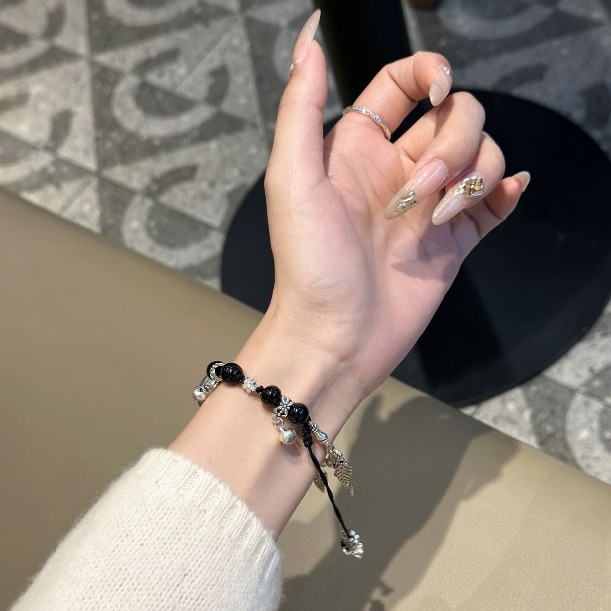 Picture of For Mi Band 9/8/7 nfc version 5/6 generation wristband beaded bracelet strap beaded 4/3 women 7pro
