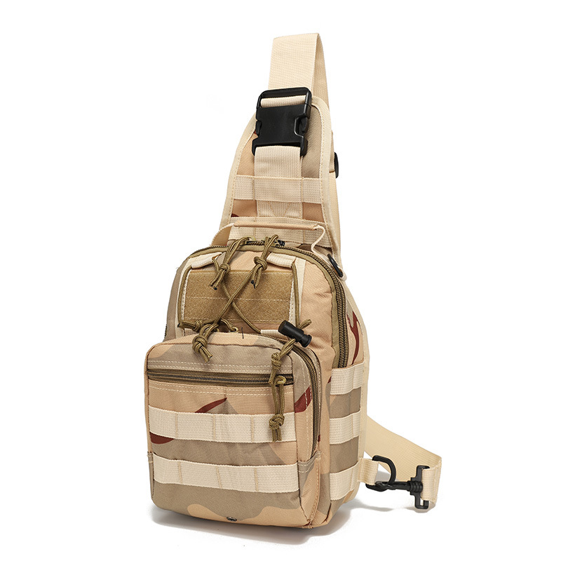 Picture of Factory Spot Canvas Riding Bag Camouflage Outdoor Sports Small Chest Hanging Bag Single Shoulder Crossbody Outdoor Tactical Chest Bag