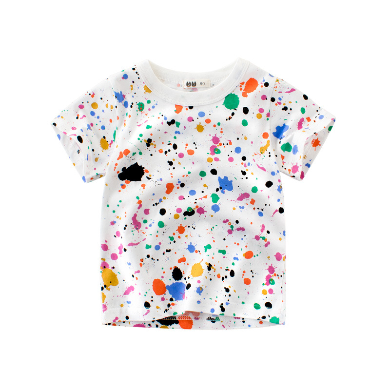 Picture of Korean version of children's clothing summer baby short sleeve children's T-shirt boys half sleeve top children's clothes wholesale network