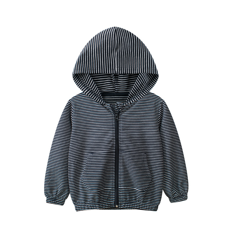 Picture of 27Kids children's clothing boys' all-match striped cardigan coat 2024 spring new Korean style children's hoodie wholesale