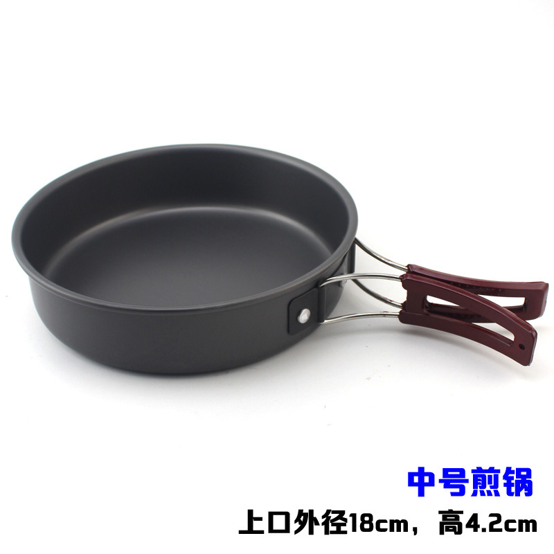 Picture of Outdoor equipment single pot set aluminum alloy oxidation pot set outdoor supplies cookware single pot Large Medium Small size