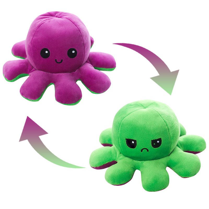 Picture of Flip Octopus Flip Octopus Doll Octopus Plush Toy Double Flip Doll Reversible Octopus