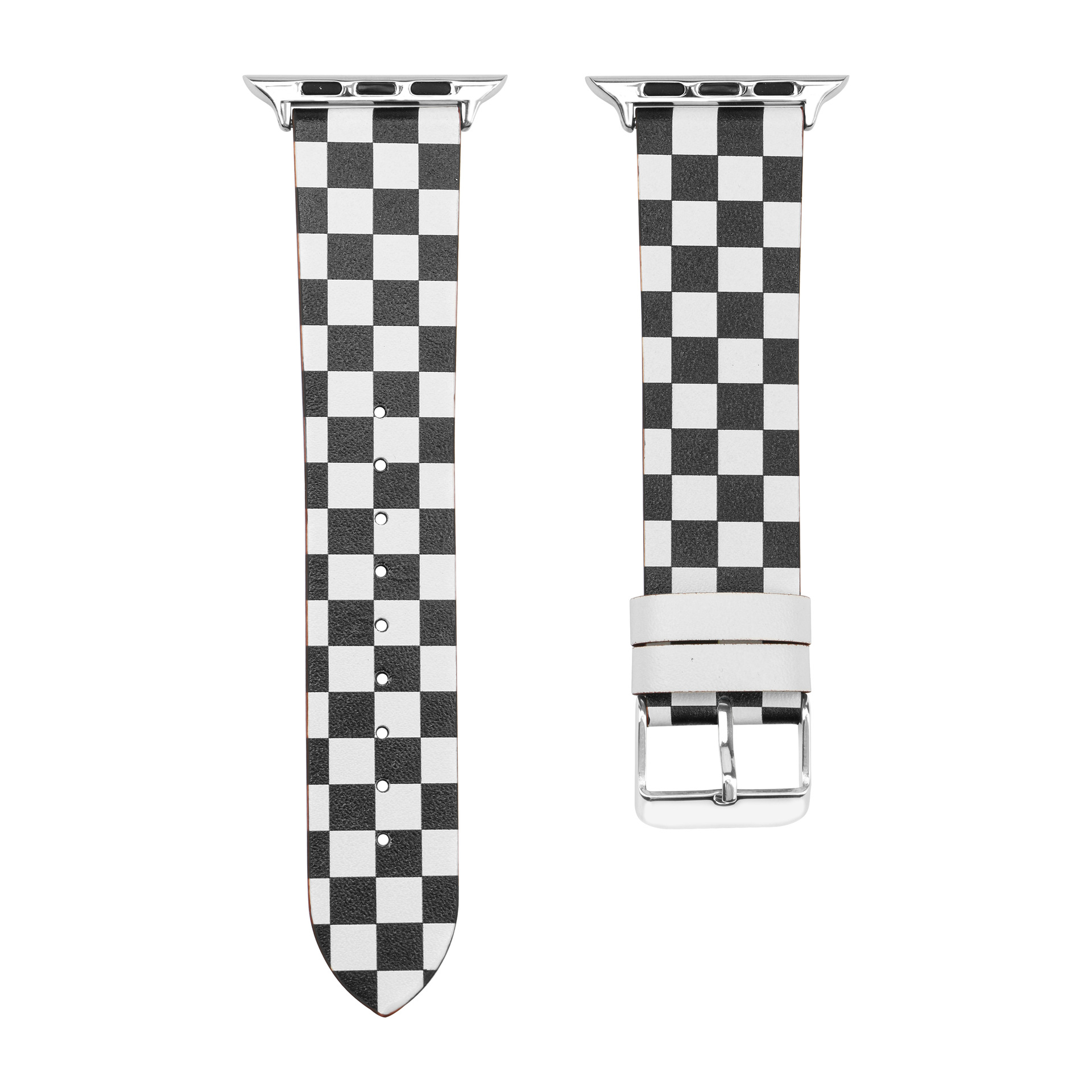 Picture of For Apple Watch Strap Contrast appleiwatchs109846mm Chessboard Plaid Leather Strap Wholesale