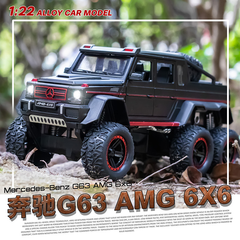 Picture of Foam Box 1:24 Mercedes-Benz G63 6x 6 alloy car model 6 door back force sound and light new Chenghai wholesale