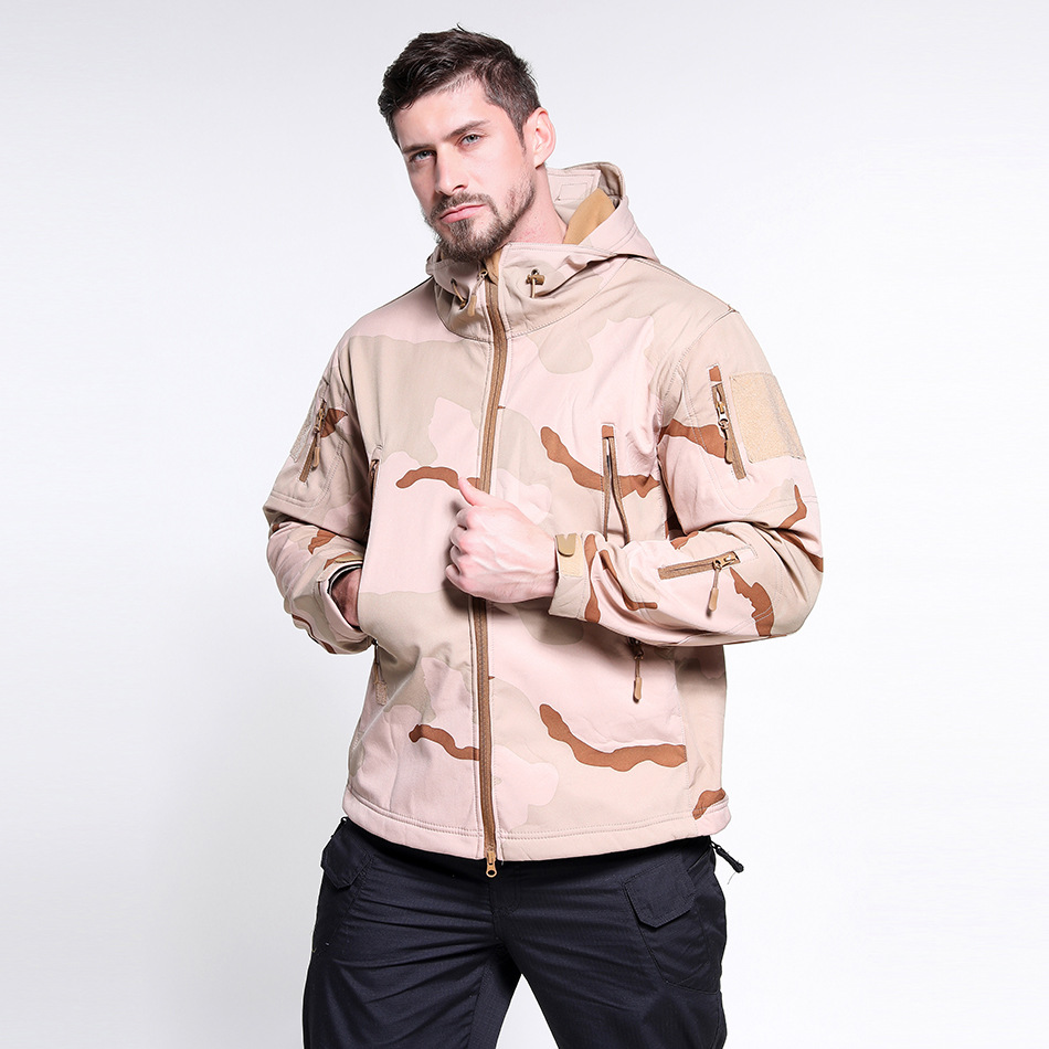 Picture of Shark skin soft shell assault coat size tactical military fans windproof warm outdoor mountaineering suit a generation of hair