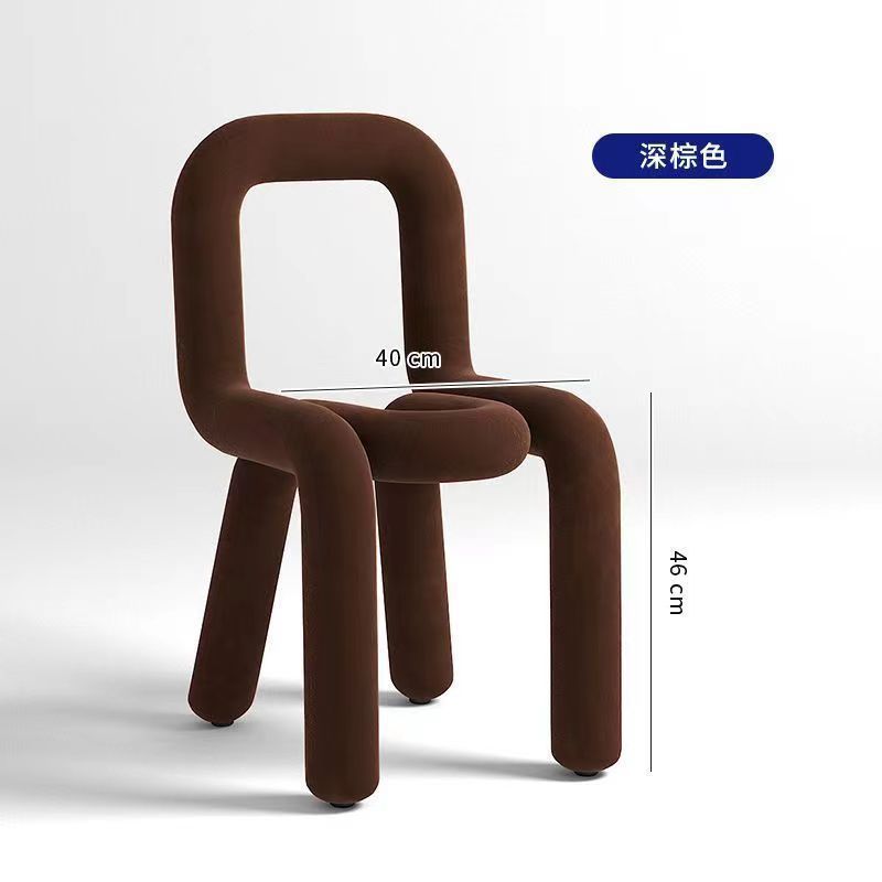 Picture of Unique Dining Chair Creative Comfortable Coffee Shop Studio Styling Manicure Stool Internet Celebrity Chair with Backrest Internet Celebrity Model