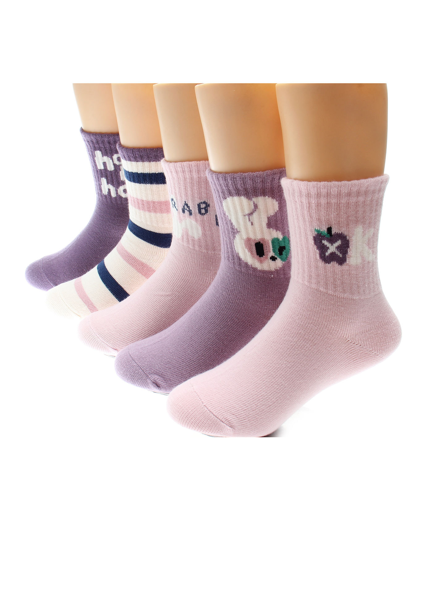Six-finger Mouse Children's Socks Spring and Autumn Girls' Big Boys Socks Autumn Sports Socks Student's Thick Cotton Socks Mid-tube Socks