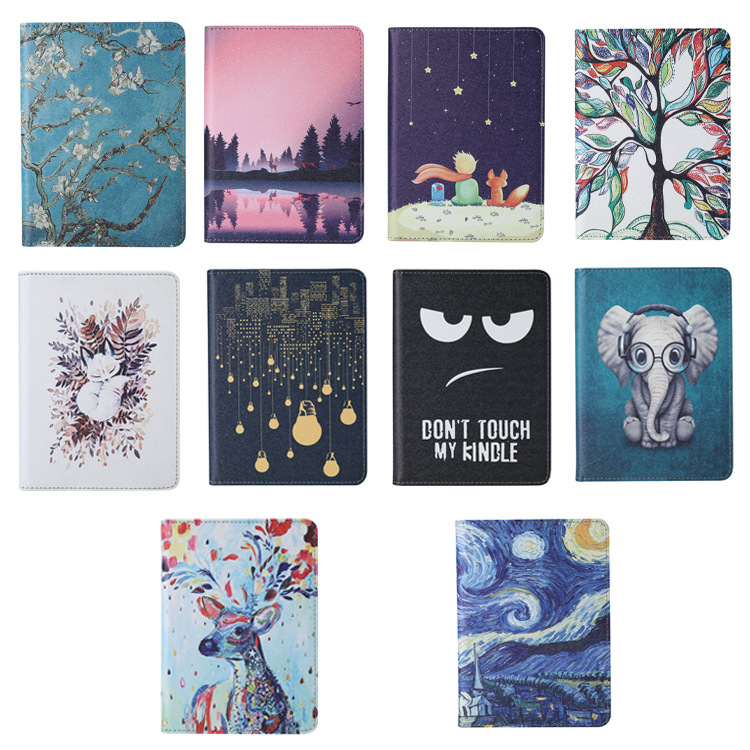 Picture of Suitable for kindle paperwhite1/2/3/4/5 generation protective case painted leather case hand support bracket