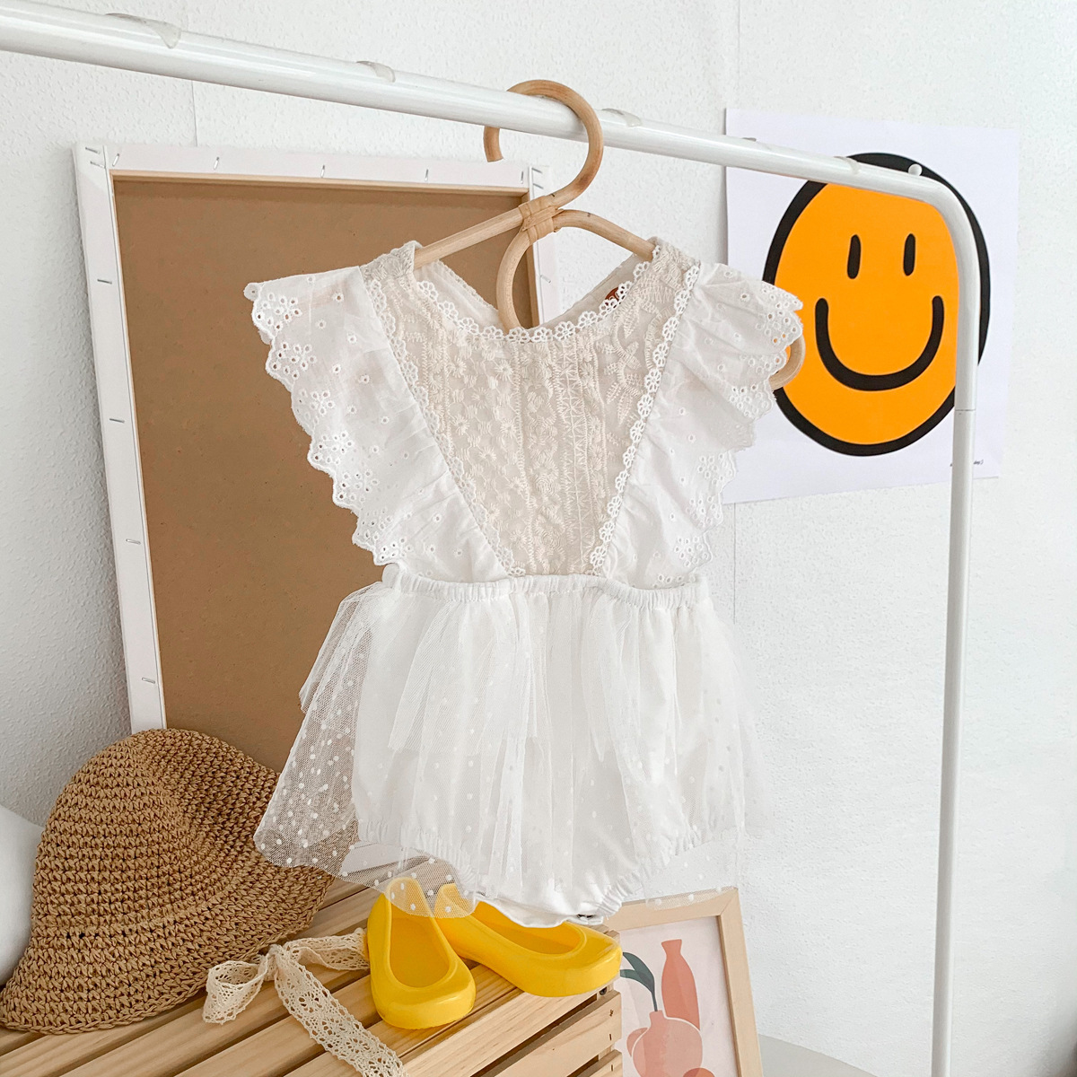 Picture of Ins Summer Korean Style Baby Girl Baby Lace Floral Princess Birthday Fashionable Dress Kidsren Baby Skirt