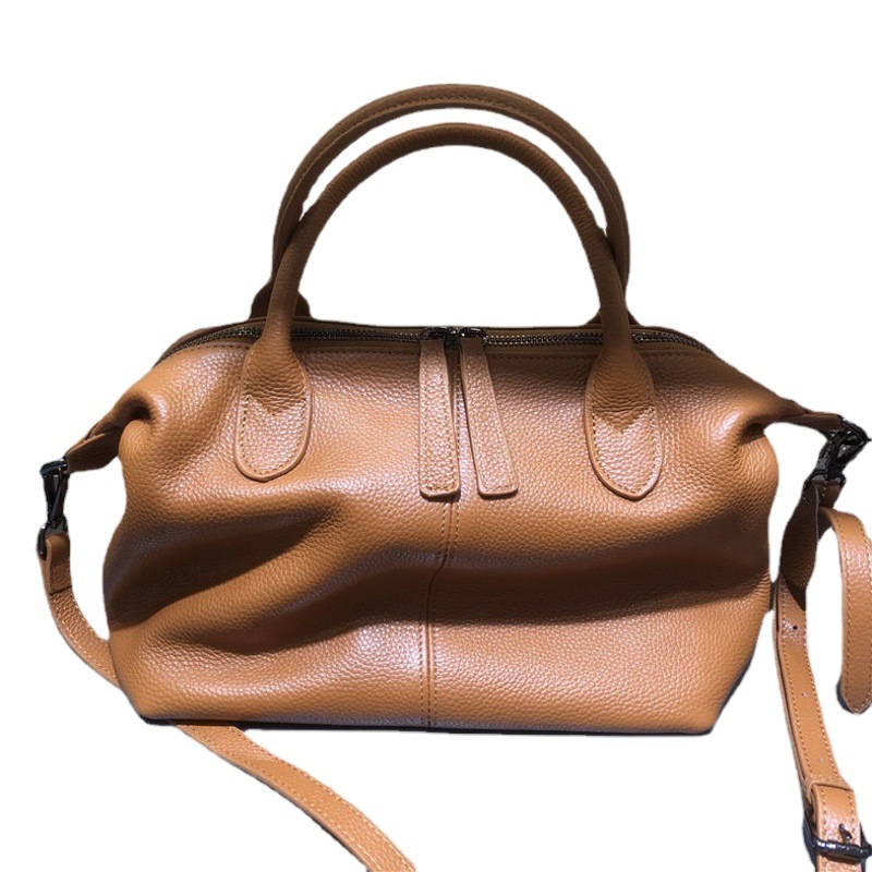 First-Layer Cowhide Genuine Leather Women's Bag 2025 New European and American Export Manufacturers Wholesale Crossbody Bag Retro Style Shoulder Bag