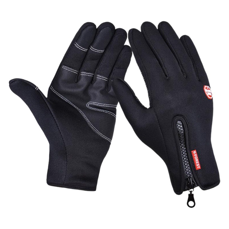 Autumn and Winter Warm Full-Finger Cycling Touch Screen Gloves Bicycle Cycling Non-Slip Waterproof Windproof Ski Gloves for Men and Women