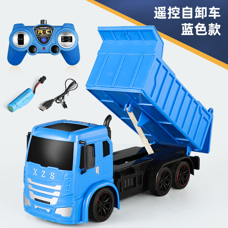 Picture of Electric 7-way remote control dump truck toy remote control children's excavator electric toy car engineering vehicle stall toy