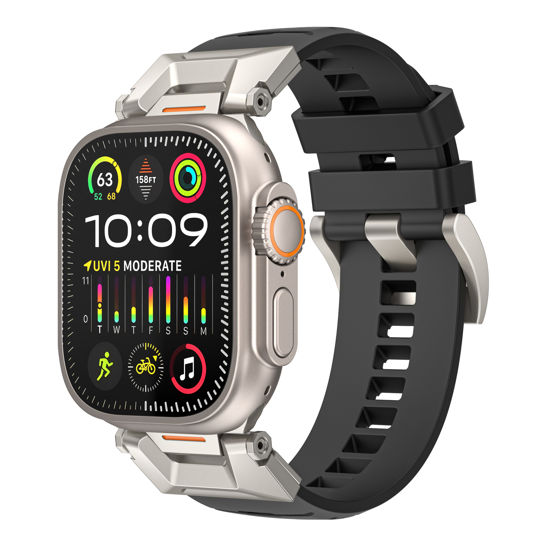 Picture of For Apple Watch S10 Strap Functional Fluororubber appleiwatch9876Ultra2 Watch Strap Wholesale