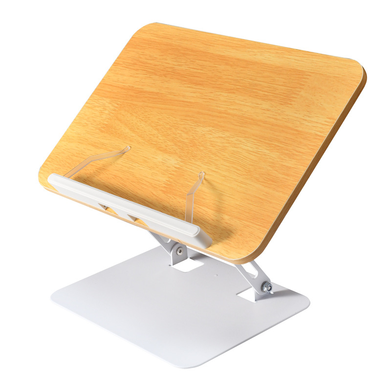 Picture of Solid Wood Rotating Reading Bracket Tablet Support Frame Computer Reading Artifact Desktop Bed Floor Suitable for iPad