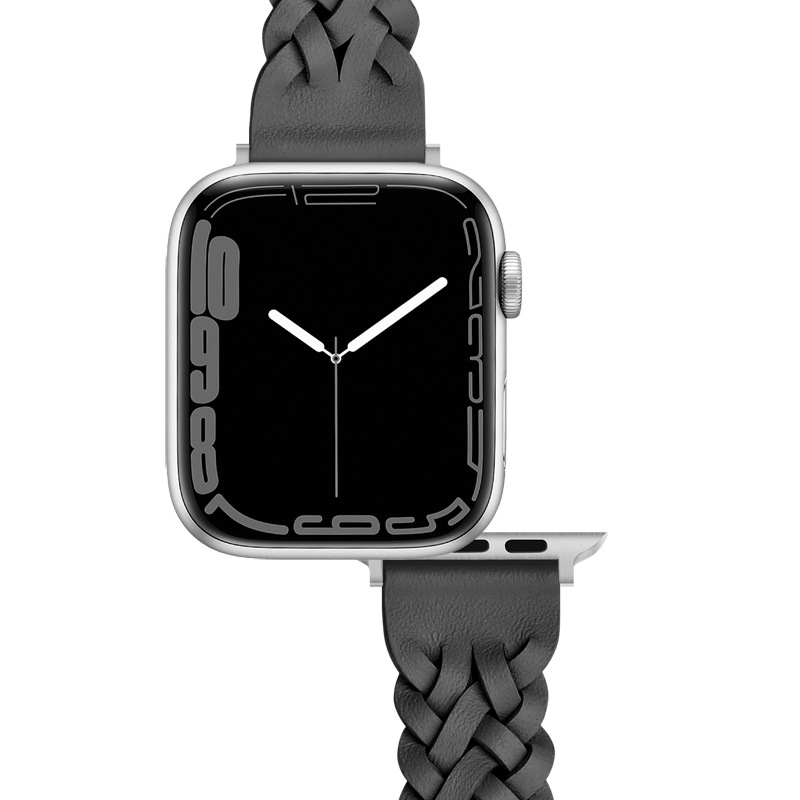 Picture of Multicolor in stock Leather Watch for Apple Watch Apple iwatch9876SE Woven Fashion Wristband