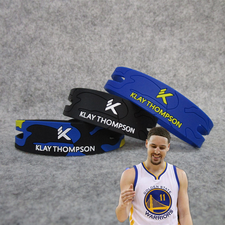 Basketball star warrior No. 11 clay. Thompson dragon pattern epoxy bracelet silicone Sports wristband fans New