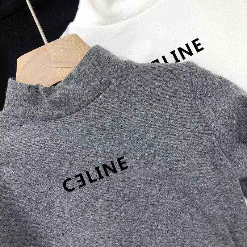 Picture of German velvet children's versatile high collar warm bottoming shirt autumn and winter children's clothing fun cute small and medium-sized children's long sleeve T-shirt top