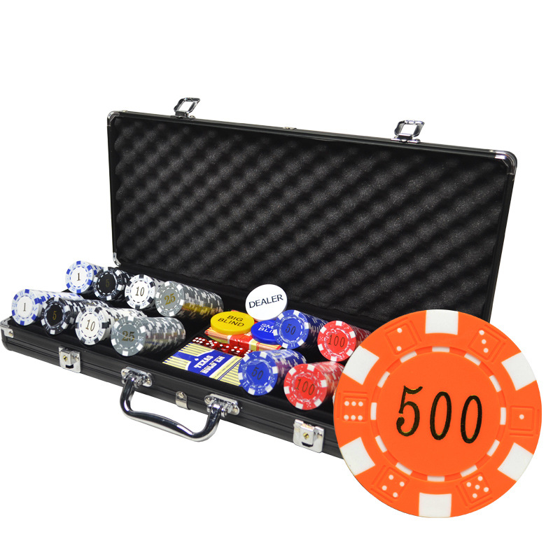 11.5g ABS gilded poker flower noodles Texas Hold'em blackjack plastic chip coin chips aluminum box set