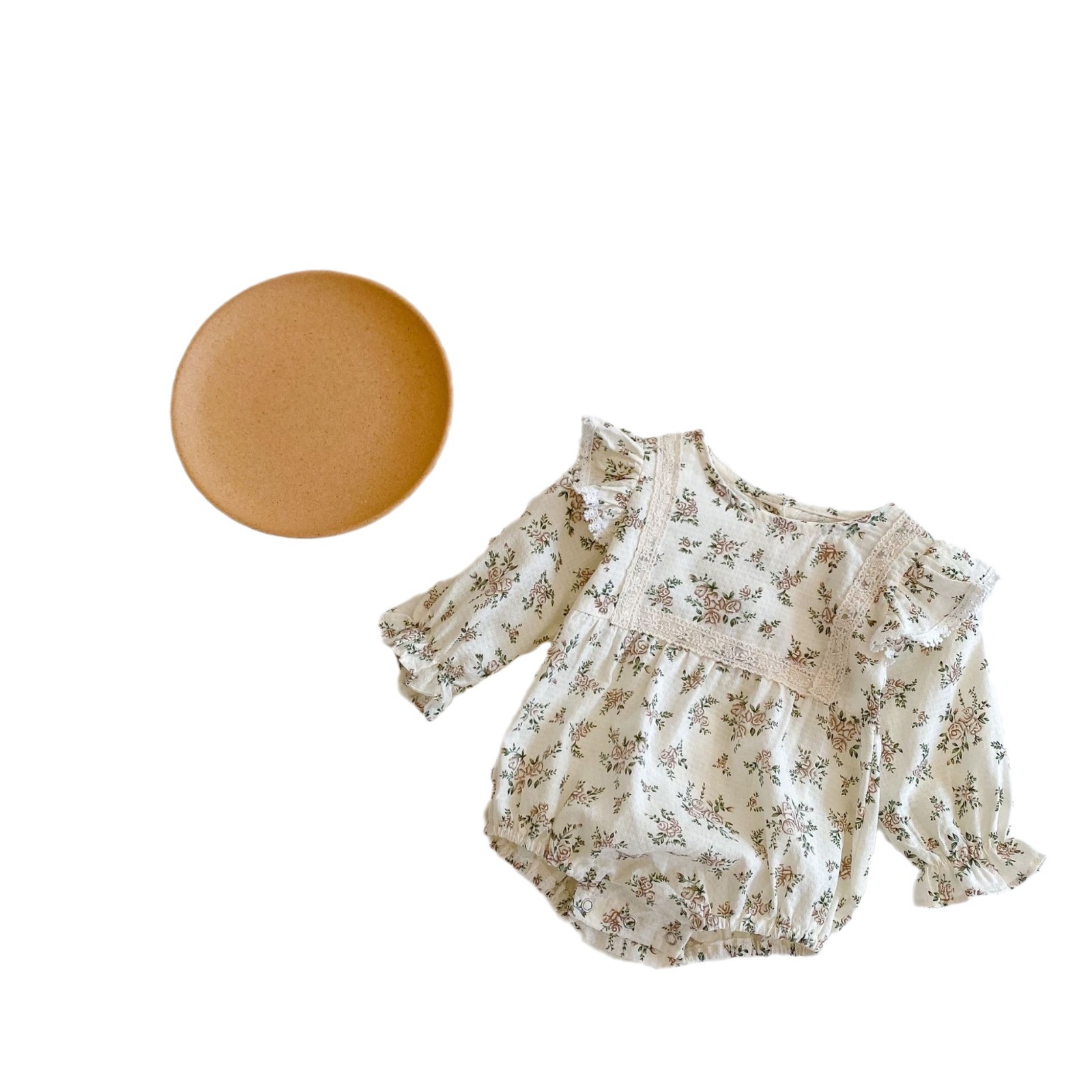 Picture of Ins Hot Sale 2025 Spring and Autum Cute Baby Girl Printed Jacquard Long-Sleeved Harem Cotton Jumpsuit Romper