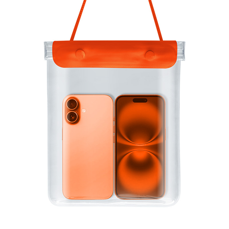 Picture of Large Mobile Phone Waterproof Case Transparent Waterproof Mobile Phone Bag Rider Takeout Special Touch Screen Rechargeable Mobile Phone Waterproof Bag