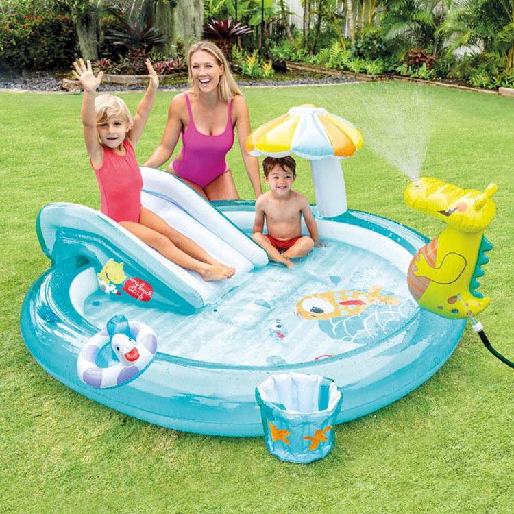 Picture of Intex Inflatable Kidsren's Slide Paddling Pool Outdoor Swimming Pool Slide Water Spray Indoor Pvc Wholesale Dropshipping