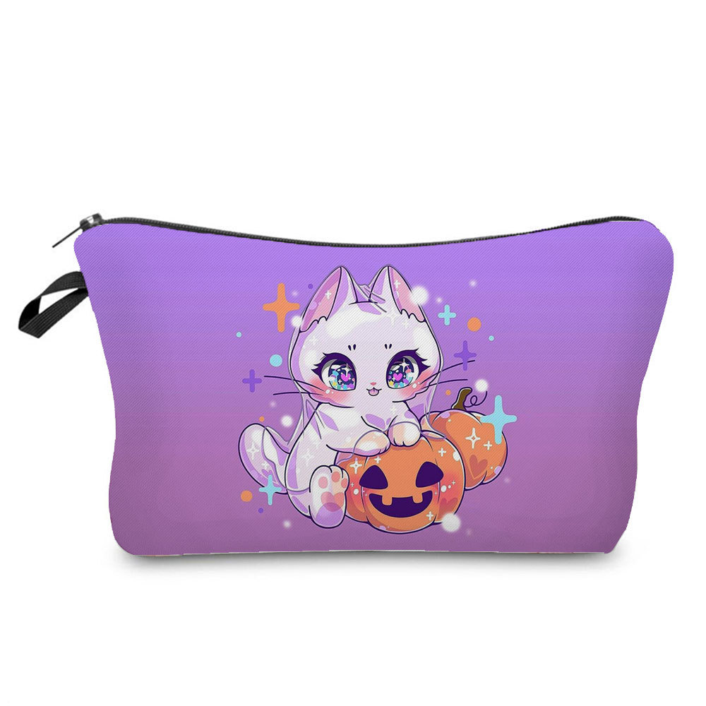 Picture of Trendy cartoon new rabbit printed cosmetic bag fashionable cute drop-resistant storage bag large capacity wash bag