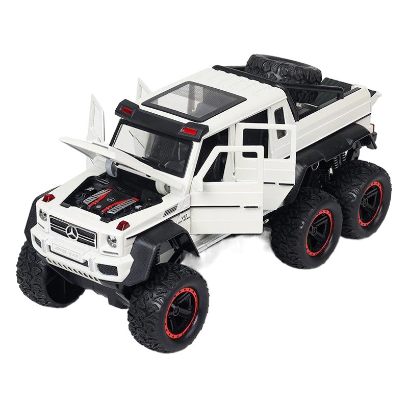 Foam Box 1:24 Mercedes-Benz G63 6x 6 alloy car model 6 door back force sound and light new Chenghai wholesale
