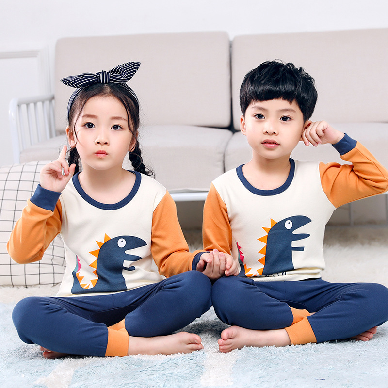 Children's Underwear Set Round Neck Boys' and Girls' Warm Autumn Clothes and Pants Two-Piece Set Big Children's Base Baby's Pajamas
