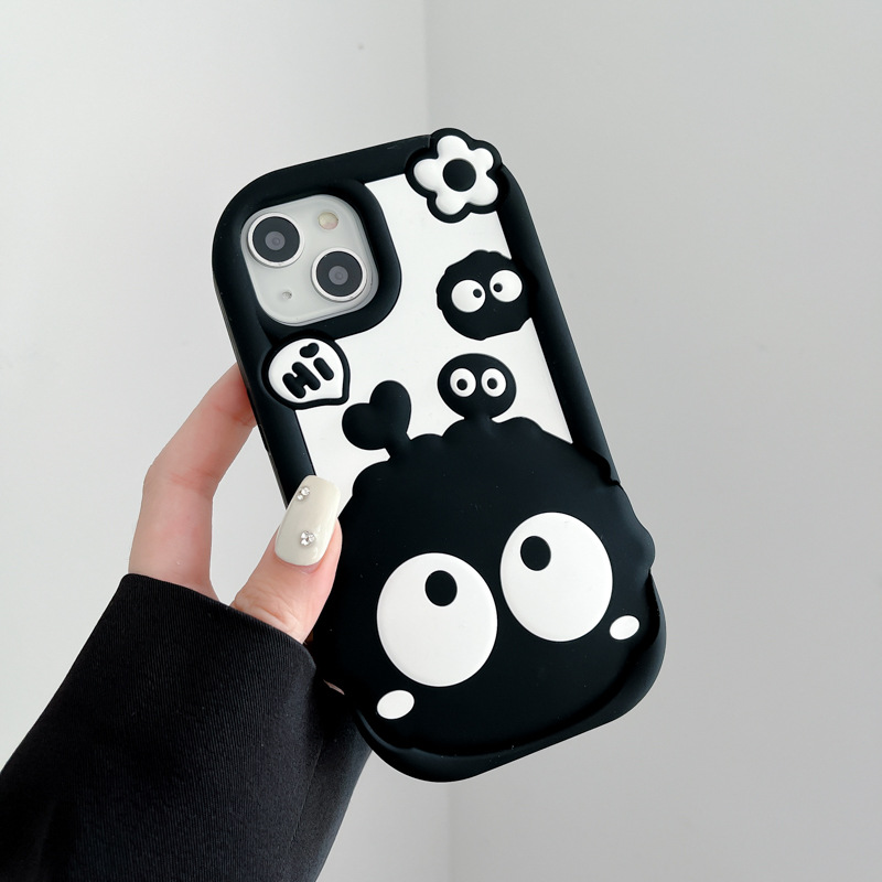 Picture of Cartoon Cute Briquette Expression Suitable for Iphone14Pro Max Apple 12 Mobile Phone Case 11 Soft Silicone Case 13 New